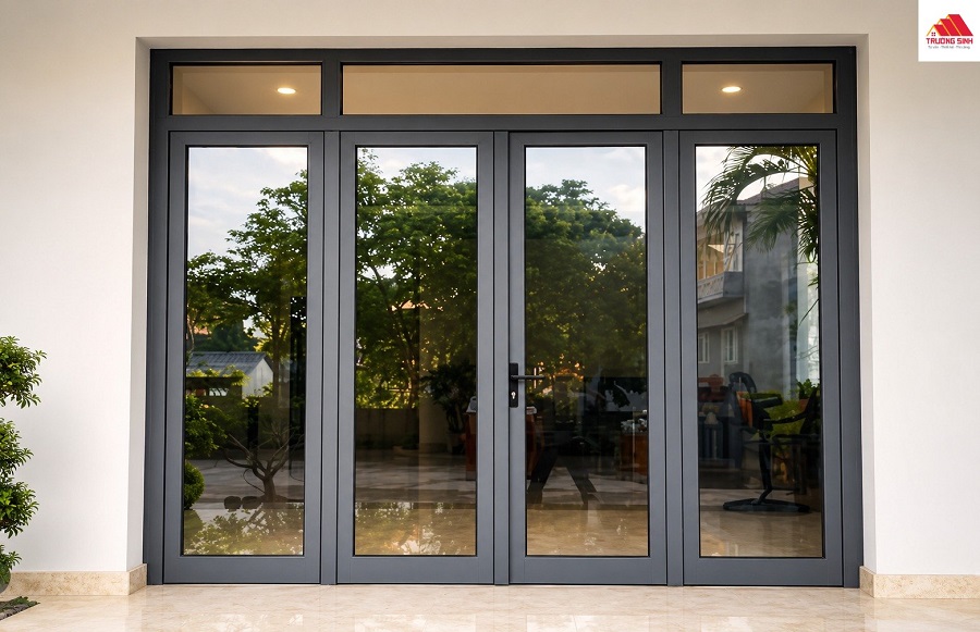 Kich thước cửa chính 4 cánh nhôm Xingfa